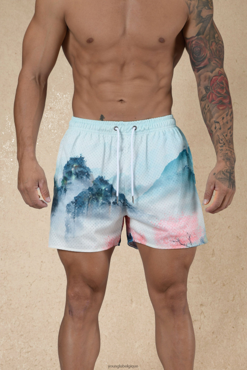 Hommes paysage de printemps 135 shorts de fête à la maison YoungLA vêtements A004FL511