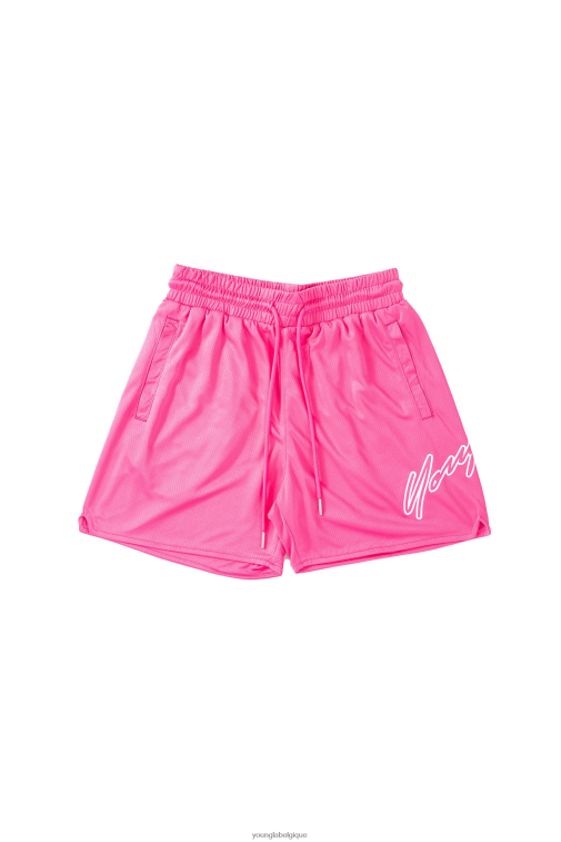 Hommes rose vif 117 shorts de signature YoungLA vêtements A004FL601