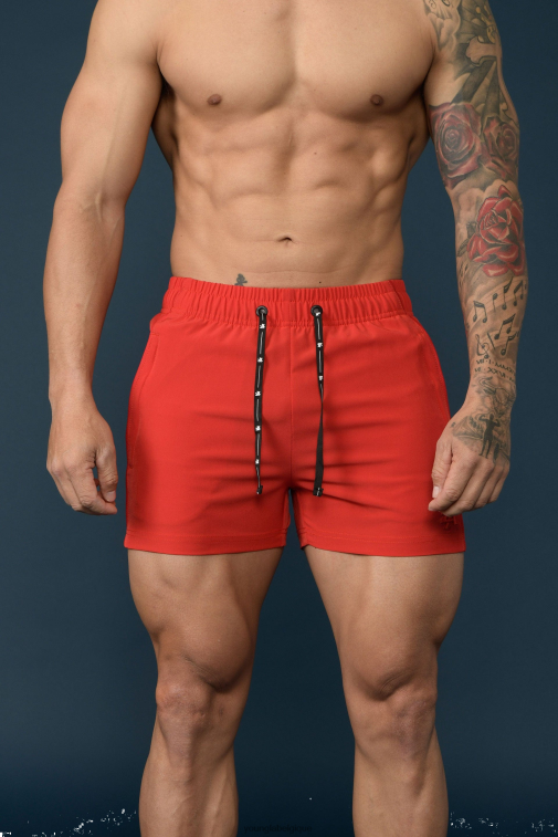 Hommes rouge 101 short de musculation YoungLA vêtements A004FL686