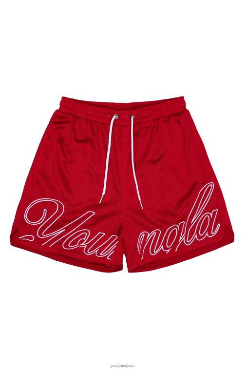 Hommes rouge 155 shorts de championnat YoungLA vêtements A004FL474