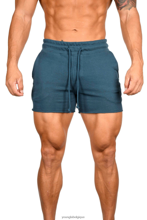 Hommes sarcelle 102 short de musculation en French Terry YoungLA vêtements A004FL654