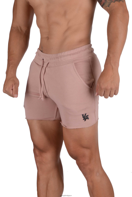 Hommes saumon 102 short de musculation en French Terry YoungLA vêtements A004FL651