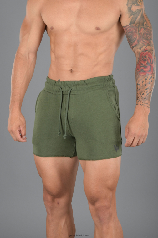 Hommes vert 102 short de musculation en French Terry YoungLA vêtements A004FL661