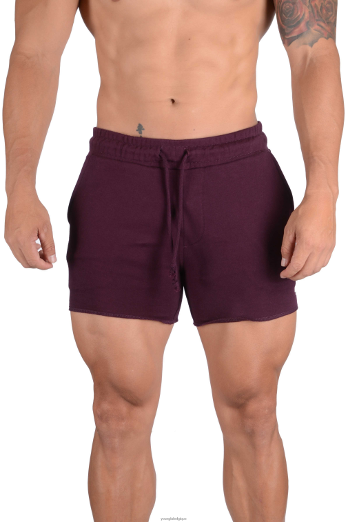 Hommes violet 102 short de musculation en French Terry YoungLA vêtements A004FL653