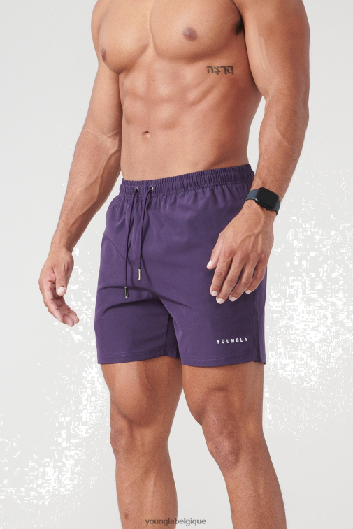 Hommes violet Short de bain 140 nuits 23' YoungLA vêtements A004FL548