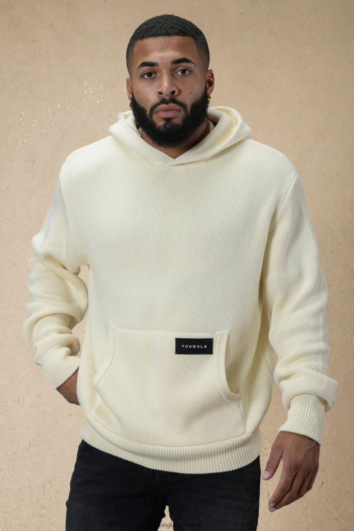 Hommes blanc cassé 547 sweats à capuche tricotés Mojave YoungLA vêtements A004FL765